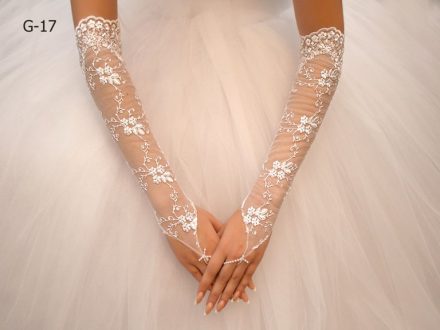 Свадебные перчатки модель 5